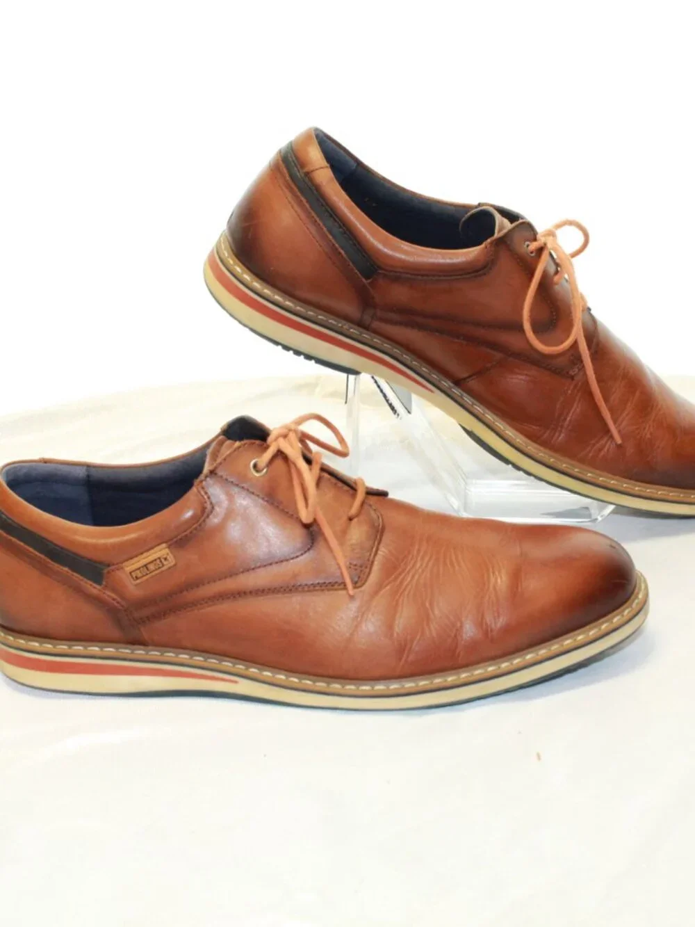 Pikolinos Size 43 (US 9.5-10) Brown Smooth Calf Skin Leather Avila Lace Up Shoes